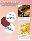 Multi Glow Balm,Miracle Glow Balm Tinted Face Creamy Blush for Women Cheek Lip Eye,Hydrating Lightweight & Blendable Color,Shimmer Blusher Facial Makeup, Mother's Day Gift for Women-04 Pink Camellia