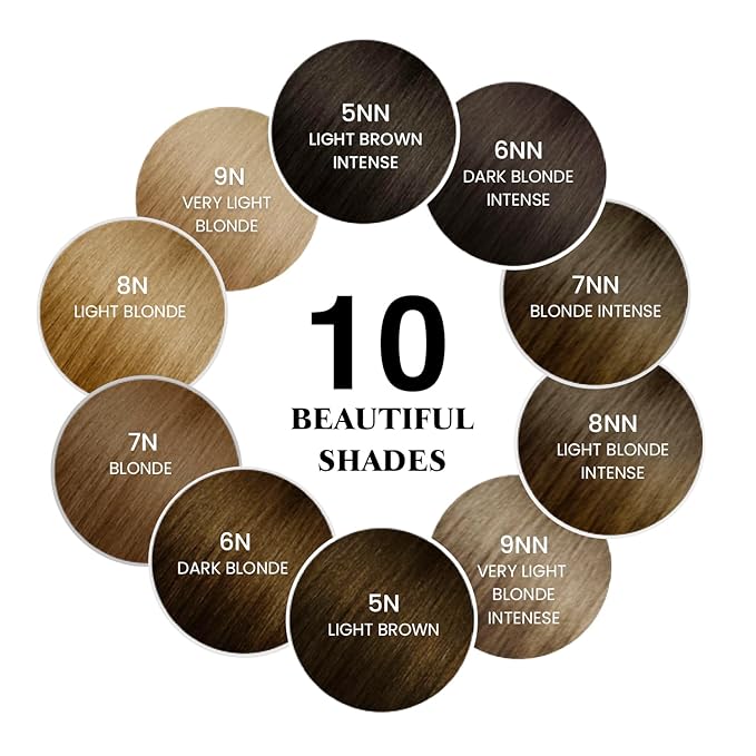 MOEHAIR Hair Coloring Kit | 8N Permanent Hair Color (Light Blonde), 20 Volume Developer 6%, Coloring Brush, Gloves & Mixing Bowl | Keratin Infused Color | Gray Coverage | Adds Shines & Softness