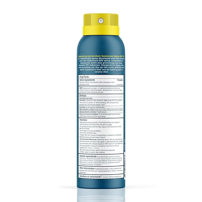 Oars + Alps Hydrating SPF 70 Sunscreen Spray, Infused with Vitamin C and Antioxidants, Water and Sweat Resistant, 6 Oz, 2 Pack