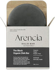 ARENCIA Black Organic Dish Soap Bar – Non-Toxic, Vegan, Eco Kitchen Bar, Sustainable, Zero Waste, Plant-Based, Free of Fragrance, Cuts Through Grime, Camping, Oatmeal Dish Soap