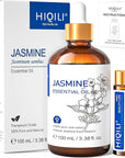 HIQILI Jasmine Essential Oil, Pure & Natural Jasmine Oil for Diffuser, Perfume, Shampoo, Aromatherapy