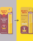 Burt’s Bees Tinted Boosted Balm, Misty Mauve, Hydrating Tinted Lip Balm with Vitamin C, E, and F Core, 24 Hour Lip Moisturizer with Responsibly Sourced Beeswax, 100% Natural Origin, 1 Count, 0.16oz