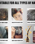 Herbal Gray Hair Spray, Gray Hair Verse Hair Darkening Conditioner Spray, Reverse Grey Hair Coloring Essence for 4 Weeks Gradual Results, 100ML