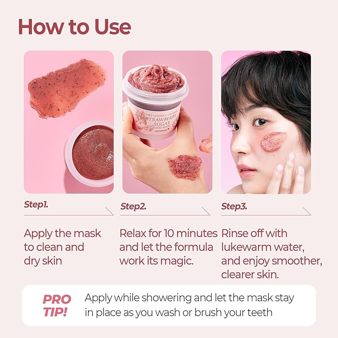 Strawberry Sugar Food Mask, 4.23 oz (120 g), Skinfood