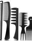 SALONSILK 5Pcs Combs for Men, Hair Pick Comb Set for Afro Black Mens Curls, Wide Tooth Medium Toothed Styling Dressing for Twist Detangler Natural Hair