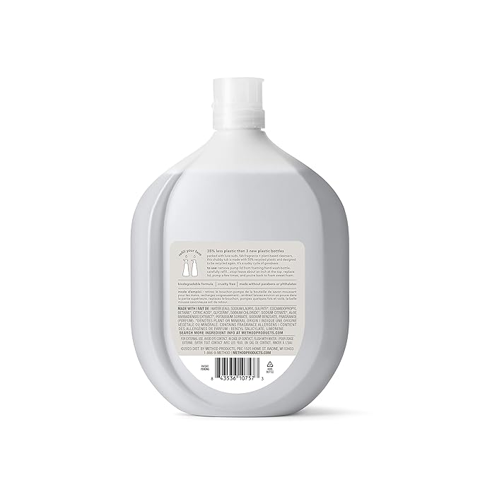 Method Foaming Hand Soap Refill, Violet + Lavender, Recyclable Bottle, Biodegradable Formula, 28 fl oz (Pack of 4) (Packaging May Vary)