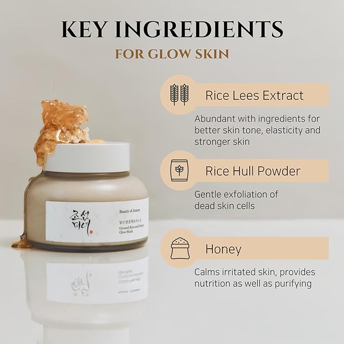 Beauty of Joseon Ginseng Essence Water Hydrating Face Toner for Dry, Dull Skin with Ground Rice and Honey Glow Mask Pore Sebum Care for Dry Sensitive Skin
