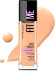 Maybelline Fit Me Dewy + Smooth Liquid Foundation Makeup, Buff Beige, 1 Count (Packaging May Vary)