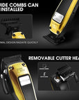 DSP Hair Clipper for Men Professional, BLDC Motor & DLC Coated Detachable Blade, Cordless Hair Trimmer Set for Barber with Charging Base, Men Hair Product Gift Set
