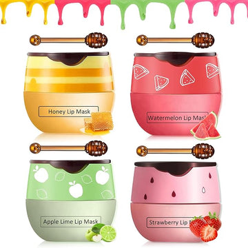 4 Pcs Bee Lip Balm Honey Lines