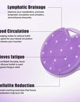 Lymphatic Drainage Silicone Body Scrubber for Shower - Exfoliating Silicone Loofah with Zinc Infused and Stiff Massage Nodes，for Improving Skin Health and Reduces Acne -Purple