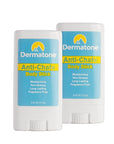 DERMATONE Anti-Chafe Body Stick | 2-Pack | Fragrance Free Skin Balm | Prevent Friction & Chafing | Use for thigh, arm, chest, butt, ball rubbing | Travel/Small 0.45oz sticks