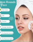 Maxcheck 2000 Pcs Cotton Rounds Bulk Exfoliating Rounds for Face Makeup Remover Cotton Facial Pads for Face Makeup Removal Toner Pads