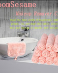 Makeup Remover Cloths for Face, Eye, Lips - Reusable Makeup Remover Pads Soft Microfiber Facial Cleansing Cloths 8 x 8 inch 6 Pack (Coral)