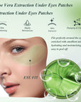 Under Eye Patches for Puffy Eyes and Dark Circles – 60 PCS Aloe Vera Under Eye Mask with Pure Natural Extracts to Combat Puffiness, Fine Lines, Wrinkles, and Bags