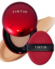 [*Mini Size*] TIRTIR Mask Fit Red Cushion Foundation | Full coverage, Weightless, Skin fit, Satin Glow Finish, Korean Makeup, beauty, Tattoo cover up, Buildable (#29C Taupe Beige, 0.15 Fl Oz)