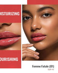 Oulac Apple Red Lipstick - Moisturizing Lip Stick Glossy Solid Shine Lip Gloss, Sheer Shine Juicy Finish, Lightweight and Hydrating Formula for Dry Lip Care, Vegan 2.2g/0.07oz (01)