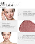 Multi Glow Balm, Cream Blush for Cheeks, Blush (Rose Crystal) 0.63 Oz