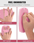 Zinc Infused Silicone Body Scrubber for Shower,Food-Grade Handheld Cleansing Skin Brush, Gentle Exfoliating and Lather Well - Pink