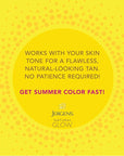 Jergens Natural Glow Instant Self Tanner Mousse, Sunless Tanning Light Bronze Tan, for a Natural-looking Tan, 6 Oz, Pack of 2