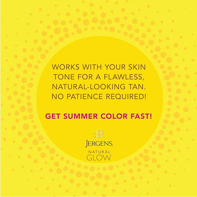 Jergens Natural Glow Instant Self Tanner Mousse, Sunless Tanning Light Bronze Tan, for a Natural-looking Tan, 6 Oz, Pack of 2