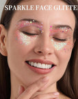 FANDAMEI Face Glitter, 2 PCS Face Glitter Gel 18 Grids, Body Hair Glitter for Kids Women for Makeup, Halloween Rave Concert Face Paint Glitter
