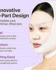 numbuzin No.9+ NAD+ BIO Lifting Full Face Mask, Peptide & Collagen Two-Piece Firming Mask for a Smooth, Defined-Looking Skin Finish, 4 Sheets + Lifting Band