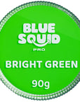 Blue Squid PRO Face Paint - Professional Water Based Single Cake Facepaint & Body Paints - SFX Makeup, Kids Adults Face Painting for Costume, Halloween, Cosplay - Classic Bright Green 90g / 3oz