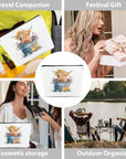 Western cosmetic bag highland cow