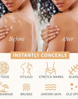 Leg Makeup, Tattoo Cover Up Makeup 24-Hour Long-Lasting Sweatproof Waterproof Body Makeup No Transfer. #03 (Bronze)
