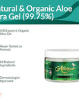 Allurials 99.75% Pure & Organic Aloe Vera Gel - Made in USA, Clinically tested & Dermatologist approved, Hydrates & Heals Dry & Damaged Skin & Hair- 12 Oz