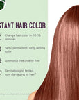 Cherry Brown Hair Dye Shampoo 3 in 1,Hair Color Shampoo Works in Minutes,Brown Hair Shampoo & Shampoo Para Pintar el Cabello