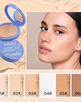 Oil Control Face Pressed Powder,Matte Smooth Flawless Setting Powder Makeup,Waterproof Long Lasting Finishing Powder,Cruelty Free Lightweight Face Cosmetics,0.35Oz (#1-CLASSIC IVORY)