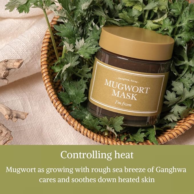 [I'M FROM] Mugwort Mask 3.88 fl oz | Natural Herb, Tea tree, Wash-off, Cooling and fast Soothing Breakouts, for Sensitive skin