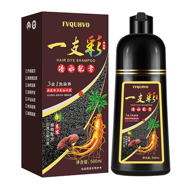 Wine Red Hair Dye Shampoo 3 in 1 for Men Women, Natural Burgundy Hair Dye for All Hair Types, Instant Hair Colors in Minutes, Shampoo Para Canas 16.9 Fl Oz (Wine Red)