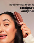 Tangle Teezer Chrome Ultimate Detangler Brush for Wet & Dry Hair, Eliminates Knots & Reduces Breakage for Straight to Curly Hair Types, Chocolate Bronze