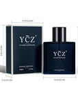 Ycz Charm Unfolds Marine Perfume for Men, 1.7 oz. Long Lasting Eau De Parfum Cologne For Men, Oriental Woody Fragrance - Ideal Special Occasions, Making it the Ideal gentlemen’s Gift