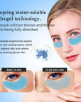 Under Eye Patchs Hyaluronic Acid Eye Mask for Dark Circles and Puffiness Wrinkle Eye Bags 30 Pairs