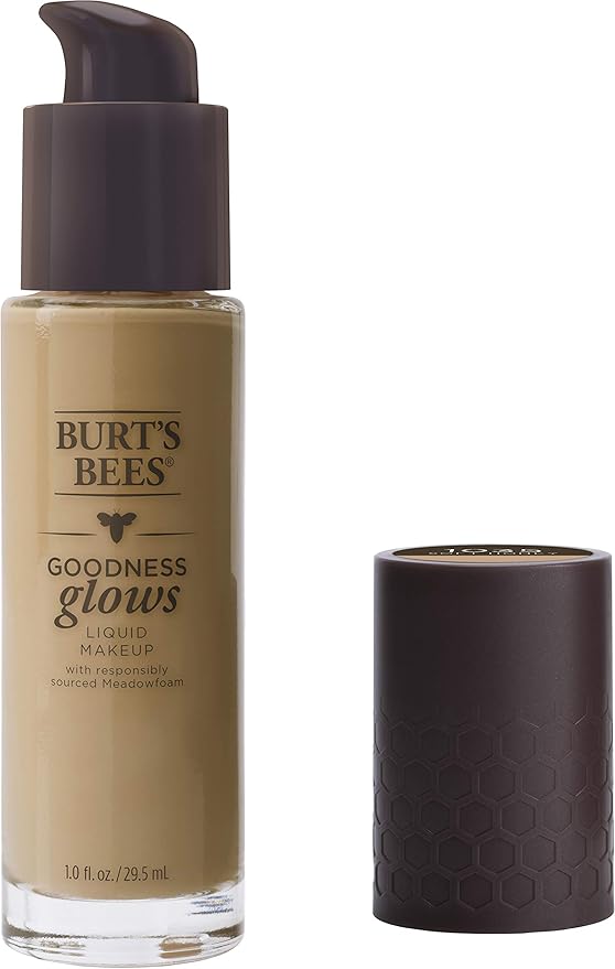 Burts Bees Goodness Glows Liquid Makeup, Soft Honey - 1.0 Ounce (Pack of 2)