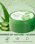 by.H Organic Aloe Vera Gel for Skin & Body - Large Jar Home Natural Moisturizer for Skin and Sunburn, Effective After Sun, Non-Greasy Formula [Made in Korea] (Jar, 1 Count)