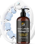 Anti Cellulite Oil and Lymphatic Drainage Massager Kit | Fascia Blaster for Contoured & Smoother Skin | Muscle Roller for Sore Arms, Legs, and Stomach, 8 fl oz by M3 Naturals