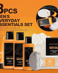 Body & Earth Gift Baskets for Men Bath Set Citrus Scented Bath and Body Gift Set with Body Lotion, Face Wash, Shower Gel, Bubble Bath, Loofah, Birthday Fathers Day Gifts