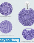 Silicone Body Scrubber，Exfoliating Body Scrubbers for use in Shower,Silicone Body Brush for Showering and Anti-Slippery Handles for All Skin Types (Purple)