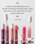 goop Beauty Hydra-Barrier Gel Gloss | Hydrating Lip Gloss to Moisturize & Plump Lips | Hyaluronic Acid & Vitamin E | Blossom - Sheer Petal Pink | 0.13 oz