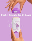 hello Lavender Vanilla Aluminum Free Deodorant for Women and Men with Shea Butter, 24-Hour Freshness, Baking Soda Free Deodorant, Dermatologically Tested, 2.6 oz Stick (2 Pack)