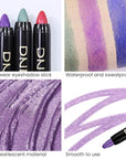 Kaely 2Pcs Cream Eyeshadow Sticks Set for Eyes Waterproof,Blue Shimmer & Purple Shimmer Matte Eye shadow Stick Pencil Pen Bulk sombras en crema para ojos 32+33