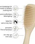 Tangle Teezer Ultimate Detangler Hairbrush, Eliminates Knots & Reduces Breakage, Mini Hair Brush for Travel, Small Hands & All Hair Types, Oat Cream
