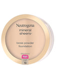 Neutrogena Mineral Sheers Loose Powder Makeup Foundation, Lightweight Face Makeup, Sheer to Medium Buildable Coverage, Sensitive Skin Foundation with Vitamins A, C, & E, Classical Ivory 10, .19 oz