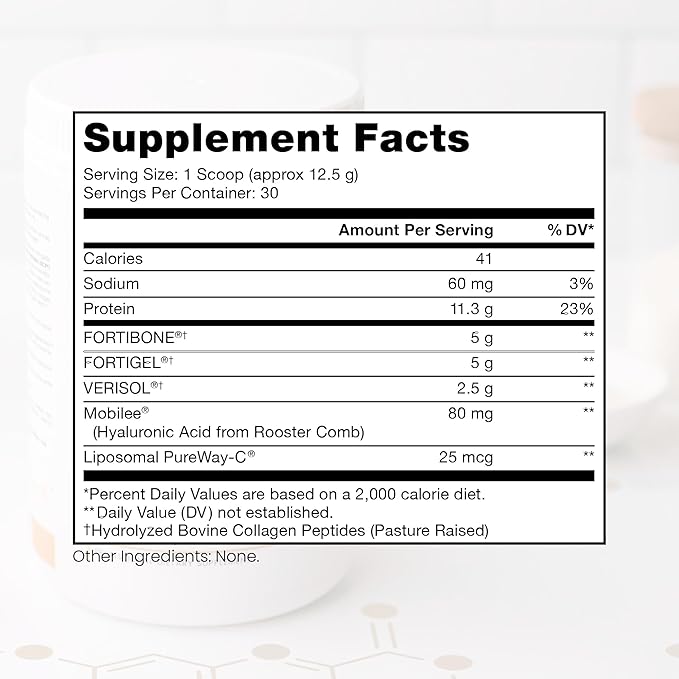 Pure Therapro Rx TriActive Collagen Plus, Collagen Powder for Hair, Skin, Nails, Bones & Joints, Hydrolyzed Collagen Powder w/Patented Peptides, Unflavored Multi Collagen Protein Powder, 30 Servings