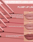 evpct Maroon Chestnut Red Matte Creamy Retractable Lip Liner Pencils for Women Shaping & Sculpting Lips, Lip Liner Long Lasting Waterproof Rich Lip Colors Liner Crayon Lipstick delineador de labios